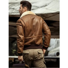 13th Squadron Brown Leather G-1 Bomber Jacket