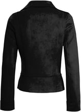 Women Black Suede Zipper Jacket