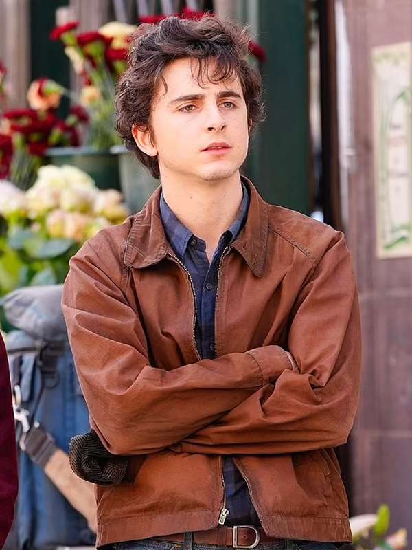 Timothée Chalamet A Complete Unknown Brown Cotton Jacket