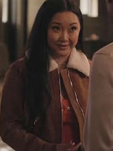 Olivia Abbott Elementary S03 Brown Shearling Jacket