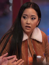 Olivia Abbott Elementary S03 Brown Shearling Jacket