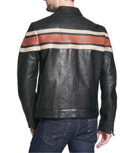Agostini Distressed Stripped Racer Jacket
