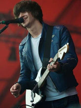 Alex Turner Blue Leather Jacket