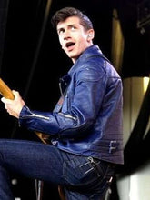 Alex Turner Blue Leather Jacket