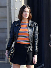 Alexa Chung PFW  Black Leather Jacket