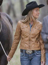 Heartland Amber Marshall Brown Leather Jacket
