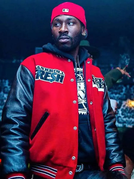 Bankroll Fresh Red & Black Varsity Jacket – Edison Jacket
