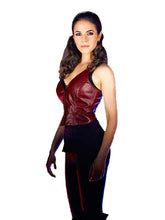 Anna Silk Lost Girl Red Leather Vest