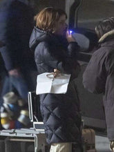 Kate Beckinsale Canary Black 2024 Puffer Coat