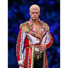 CODY RHODES MILITARY WHITE AND RED COAT