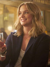 You Elizabeth Lail Blue Blazer Coat