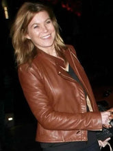 Ellen Pompeo Brown Leather Jacket