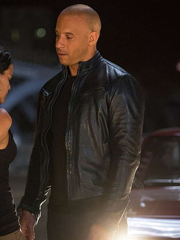 Vin Diesel Fast and Furious Black Leather Jacket