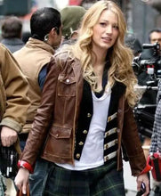 Gossip Girl Blake Lively Brown Jacket