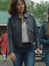 Michelle Morgan Heartland S17 Black Leather Jacket