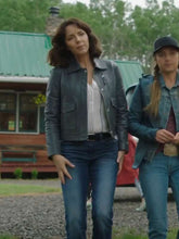 Michelle Morgan Heartland S17 Black Leather Jacket
