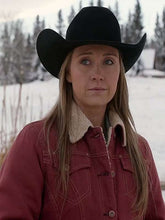 Heartland Season 14 Amy Fleming Red Sherpa Jacket
