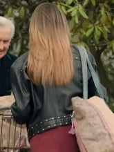 High Potential 2024 Kaitlin Olson Black Leather Jacket
