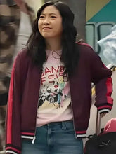 Awkwafina Jackpot Purple Bomber Jacket