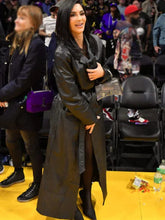 LA Kim Kardashian Black Leather Coat