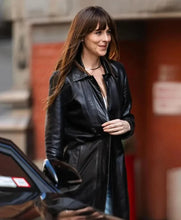 Materialists Dakota Johnson Black Leather Coat