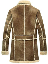 Men Shearling Brown Sheepskin Leather Coat