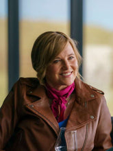 Alexa Crowe My Life Is Murder Brown Leather Jacket