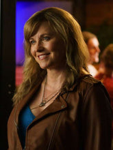 Alexa Crowe My Life Is Murder Brown Leather Jacket