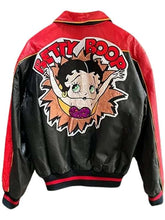 Red and Black Betty Boop Leather Jacket