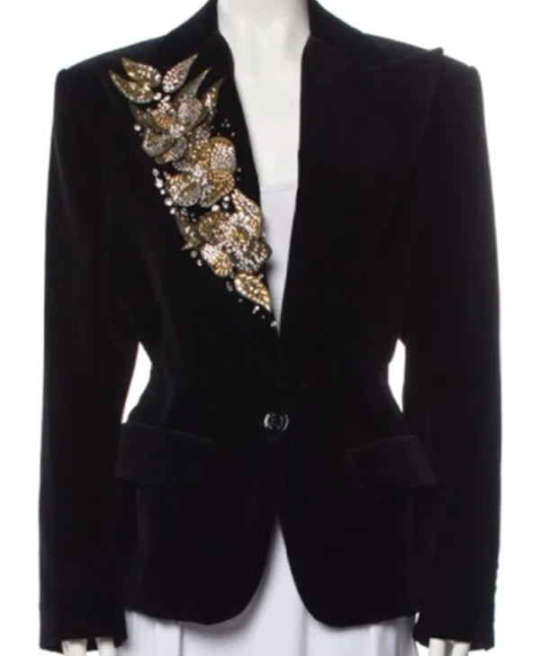Running Point Kate Hudson Embellished Blazer
