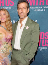 Ryan Reynolds It Ends with Us 2024 Green Suit
