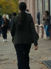 Zoe Saldana Ops Lioness Green Blazer