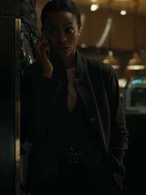 Zoe Saldana Ops Lioness Green Blazer