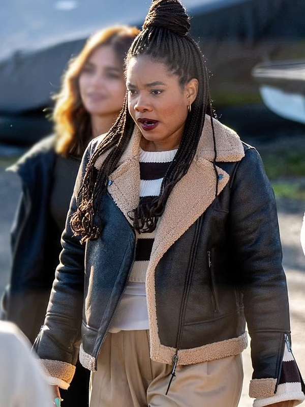 Weruche Opia The Jetty Shearling Leather Jacket