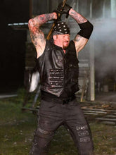 The Undertaker Boneyard Match Black Leather Vest