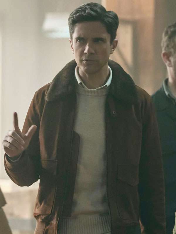 Topher Grace The Waterfront Shearling Jacket