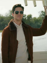 Topher Grace The Waterfront Shearling Jacket