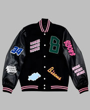 Too Much S01 Leo Reich Black Varsity Jacket