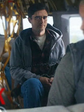 Topher Grace Flight Risk 2024 Grey Hoodie