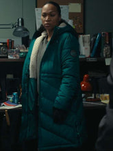 Evangeline Navarro True Detective S04 Puffer Coat