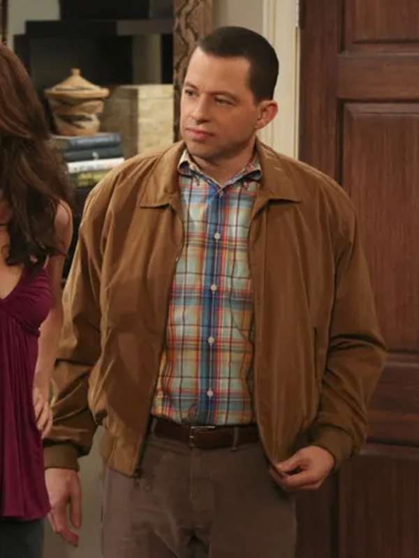 Alan Harper Two and a Half Men Brown Jacket