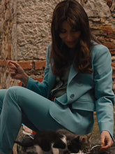 Valentina The White Lotus Blue Suit