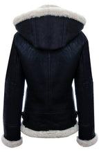 B-3 Premium Black Leather Bomber Shearling Jacket