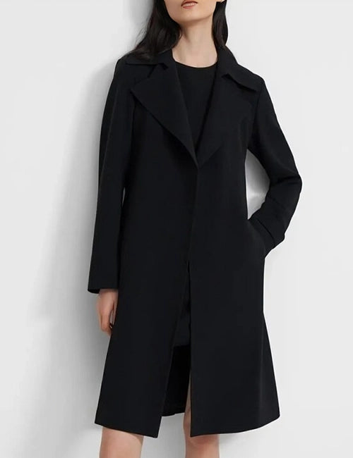 Zoey’s Extraordinary Playlist Joan Notch Collar Wool Coat
