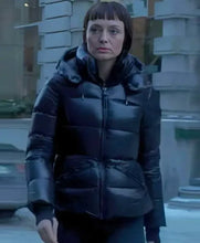 The Recruit Laura Haddock Black Puffer Jacket