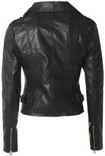 Women Biker Jacket, Black Leather Jacket