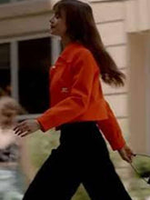 Lily Collins Emily in Paris Orange Jacket