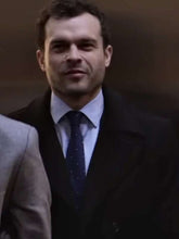 Alden Ehrenreich Fair Play 2023 Black Coat
