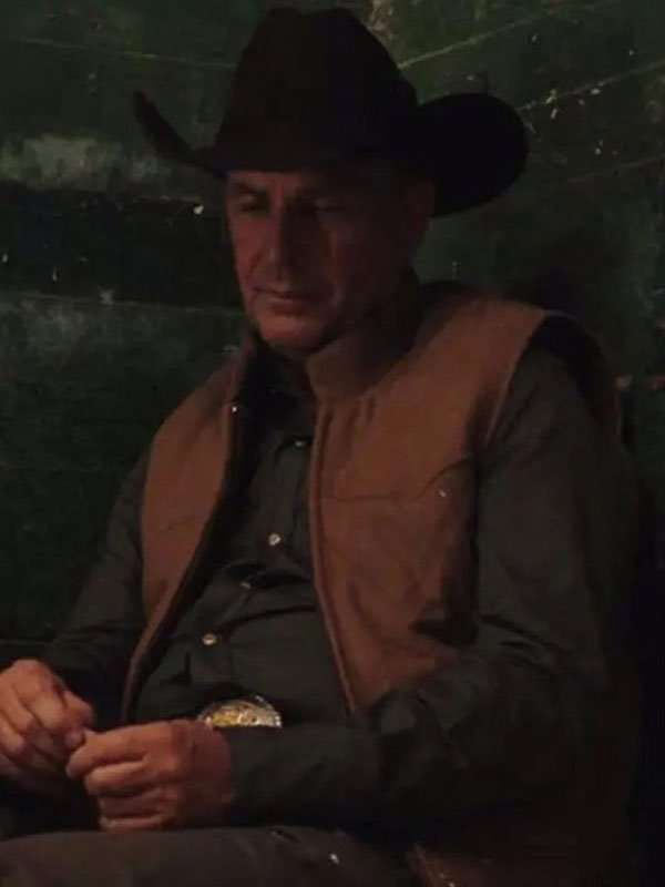 Yellowstone Season 04 Kevin Costner Brown Vest