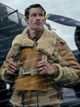Callum Turner Masters of the Air B3 Bomber Leather Jacket